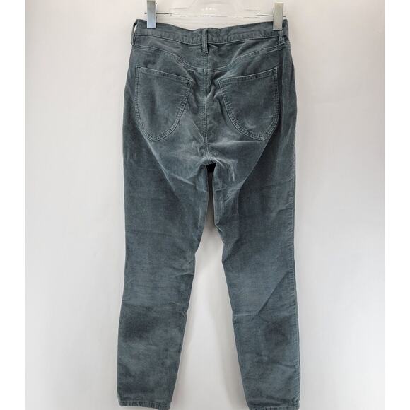 Free people Corduroy Jeans Womens 28 Morning Waves Blue Exposed Button Fly Ankle - Picture 4 of 11